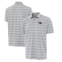 Men's Antigua Gray Baltimore Ravens Big & Tall Tunnel Polo