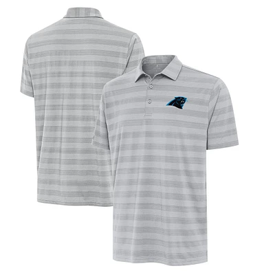 Men's Antigua Gray Carolina Panthers Big & Tall Tunnel Polo