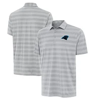 Men's Antigua Gray Carolina Panthers Big & Tall Tunnel Polo