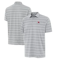 Men's Antigua Gray Kansas City Chiefs Big & Tall Tunnel Polo