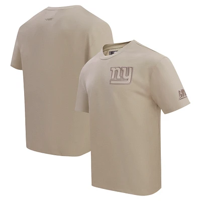 Men's Pro Standard Tan New York Giants Drop Shoulder T-Shirt