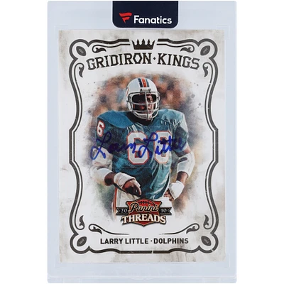 Larry Little Miami Dolphins Autographed 2010 Panini Threads Gridiron Kings #6 #6/50 Card