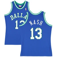 Steve Nash Dallas Mavericks Autographed Mitchell & Ness Blue 1998-99 Authentic Jersey