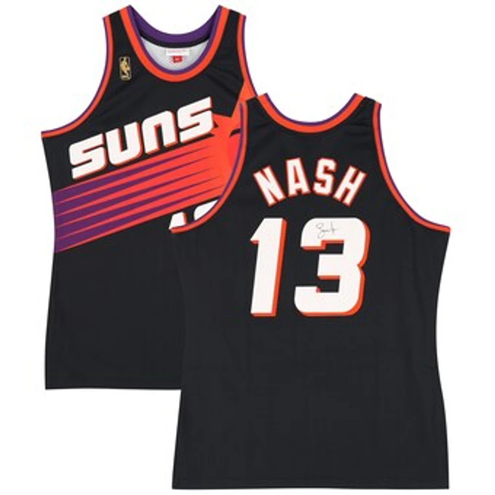 Steve Nash Phoenix Suns Autographed Mitchell & Ness Black 1996-97 Authentic Jersey