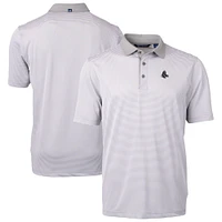 Men's Cutter & Buck /Gray Boston Red Sox Virtue Eco Pique Micro Stripe Recycled DryTec Polo