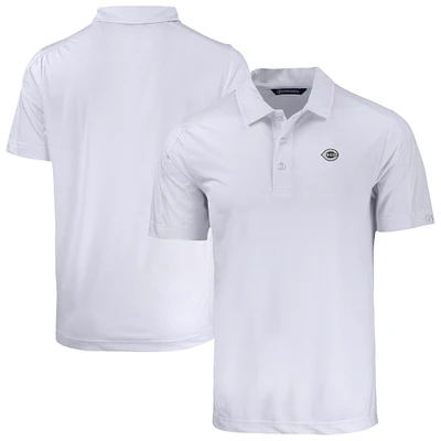 Men's Cutter & Buck White Cincinnati Reds Prospect Eco DryTec Polo