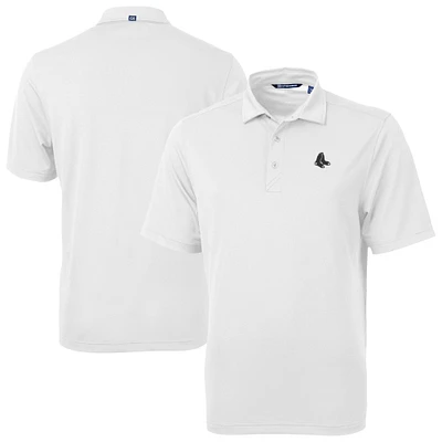 Men's Cutter & Buck White Boston Red Sox Virtue Eco Pique Recycled Polo