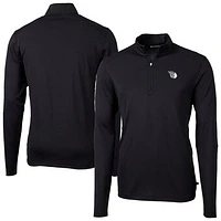 Men's Cutter & Buck Cleveland Guardians Virtue Eco Pique Quarter-Zip Jacket