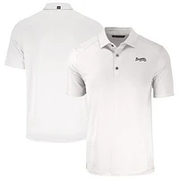 Men's Cutter & Buck White Atlanta Braves Forge Eco Stretch Recycled Polo