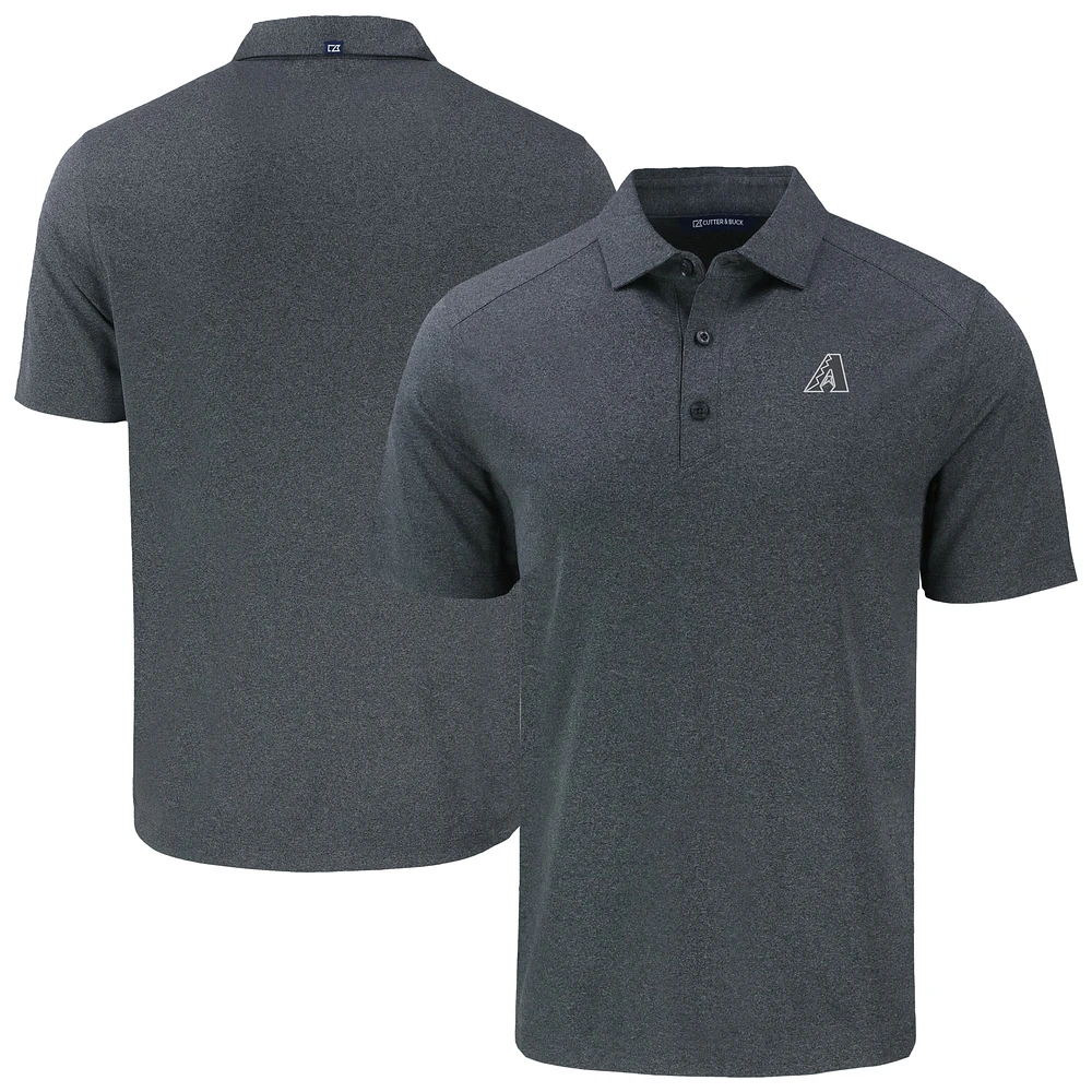 Men's Cutter & Buck Heather Black Arizona Diamondbacks Forge Eco Stretch Recycled Polo