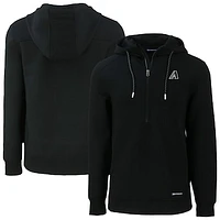 Men's Cutter & Buck Black Arizona Diamondbacks Roam Eco Recycled Half-Zip Pullover Hoodie