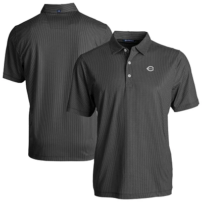 Men's Cutter & Buck /White Cincinnati Reds Pike Eco Symmetry Print Stretch Recycled Polo