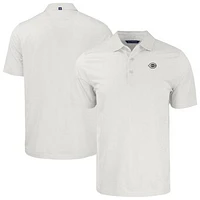 Men's Cutter & Buck White/Gray Cincinnati Reds Pike Eco Symmetry Print Stretch Recycled Polo