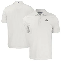 Men's Cutter & Buck White/Gray Arizona Diamondbacks Pike Eco Symmetry Print Stretch Recycled Polo