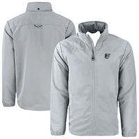 Men's Cutter & Buck Gray Baltimore Orioles Charter Eco Recycled Full-Zip Hoodie Jacket