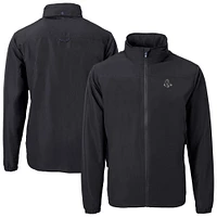 Men's Cutter & Buck Black Boston Red Sox Charter Eco Recycled Full-Zip Hoodie Jacket