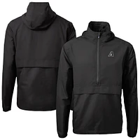 Men's Cutter & Buck Black Arizona Diamondbacks Charter Eco Recycled Anorak Half-Zip Hoodie Jacket