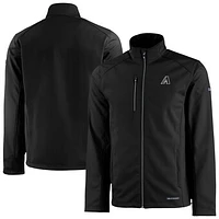 Men's Cutter & Buck Black Arizona Diamondbacks Evoke Eco Softshell Recycled Full-Zip Jacket