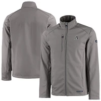 Men's Cutter & Buck Gray Arizona Diamondbacks Evoke Eco Softshell Recycled Full-Zip Jacket