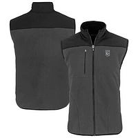 Men's Cutter & Buck Gray Kansas City Royals Cascade Eco Sherpa Fleece Full-Zip Vest