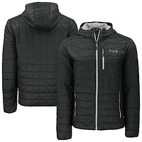 Men's Cutter & Buck Black Atlanta Braves Rainier Eco Primaloft Full-Zip Hoodie Jacket