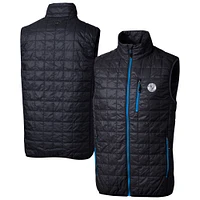 Men's Cutter & Buck Navy Milwaukee Brewers Rainier PrimaLoft® Eco Insulated Full-Zip Puffer Vest