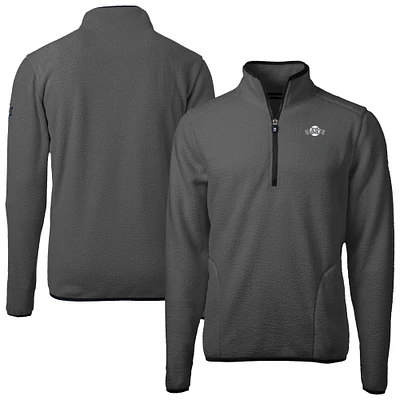 Men's Cutter & Buck Gray San Francisco Giants Cascade Eco Fleece Quarter-Zip Jacket