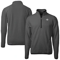 Men's Cutter & Buck Gray San Francisco Giants Cascade Eco Fleece Quarter-Zip Jacket