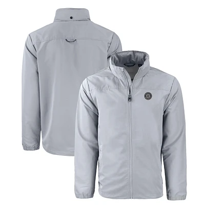 Men's Cutter & Buck Gray Seattle Mariners Charter Eco Recycled Full-Zip Hoodie Jacket