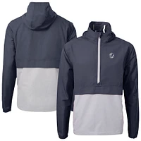 Men's Cutter & Buck Navy New York Yankees Charter Eco Recycled Anorak Half-Zip Hoodie Jacket