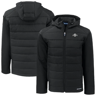 Men's Cutter & Buck Black San Francisco Giants Evoke Hybrid Eco Softshell Recycled Full-Zip Hooded Jacket