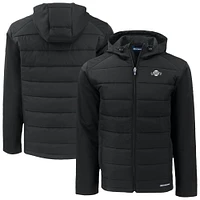 Men's Cutter & Buck Black San Francisco Giants Evoke Hybrid Eco Softshell Recycled Full-Zip Hooded Jacket