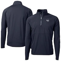 Men's Cutter & Buck Navy Philadelphia Phillies Adapt Eco Hybrid Raglan DryTec Quarter-Zip Jacket