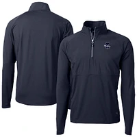 Men's Cutter & Buck Navy Philadelphia Phillies Adapt Eco Hybrid Raglan DryTec Quarter-Zip Jacket