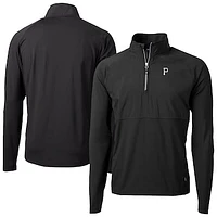 Men's Cutter & Buck Pittsburgh Pirates Adapt Eco Hybrid Raglan DryTec Quarter-Zip Jacket
