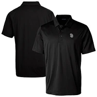 Men's Cutter & Buck Black San Diego Padres Prospect Eco Textured Stretch Recycled Polo