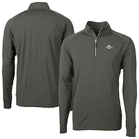 Men's Cutter & Buck Olive San Francisco Giants Adapt Eco Raglan Quarter-Zip Jacket