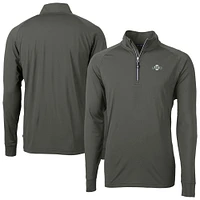 Men's Cutter & Buck Olive San Francisco Giants Adapt Eco Raglan Quarter-Zip Jacket