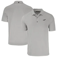 Men's Cutter & Buck Gray Los Angeles Dodgers Forge Eco Recycled Polo