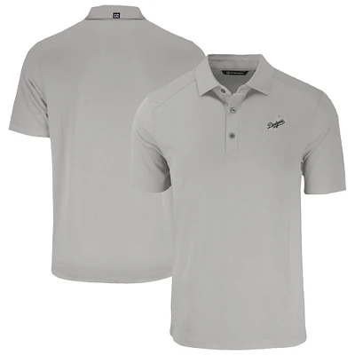 Men's Cutter & Buck Gray Los Angeles Dodgers Forge Eco Recycled Polo