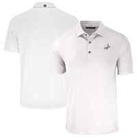 Men's Cutter & Buck White Los Angeles Dodgers Forge Eco Recycled Polo