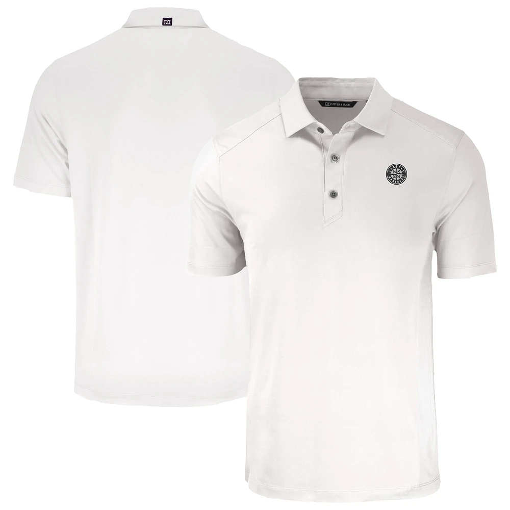 Men's Cutter & Buck White Seattle Mariners Forge Eco Recycled Polo