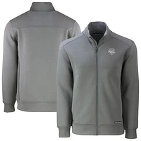 Men's Cutter & Buck Gray Philadelphia Phillies Roam Eco Recycled Tri-Blend Full-Zip Jacket