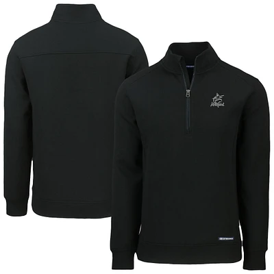 Men's Cutter & Buck Miami Marlins Roam Eco Quarter-Zip Jacket