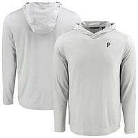 Men's Cutter & Buck Gray Pittsburgh Pirates Coastline Epic Comfort Eco Recycled Hoodie T-Shirt