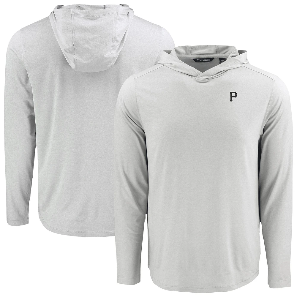 Men's Cutter & Buck Gray Pittsburgh Pirates Coastline Epic Comfort Eco Recycled Hoodie T-Shirt
