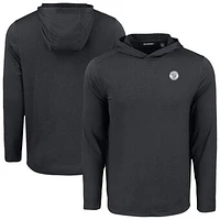 Men's Cutter & Buck Black Milwaukee Brewers Coastline Epic Comfort Eco Recycled Hoodie T-Shirt