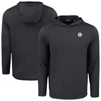 Men's Cutter & Buck Black Milwaukee Brewers Coastline Epic Comfort Eco Recycled Hoodie T-Shirt