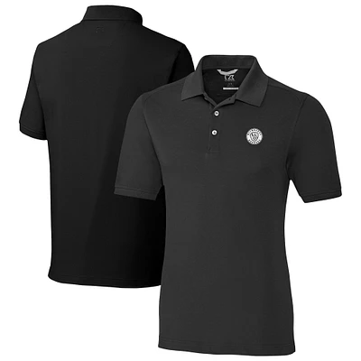 Men's Cutter & Buck Black Milwaukee Brewers Advantage Pique DryTec Tri-Blend Polo