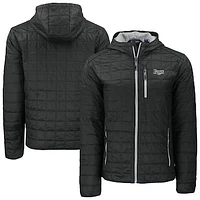 Men's Cutter & Buck Black Tampa Bay Rays Rainier PrimaLoft® Eco Full-Zip Hoodie Jacket